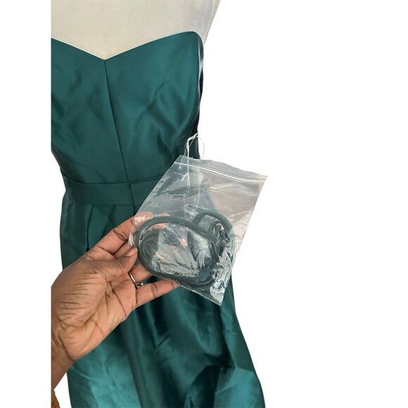 Alfred Sung Dress Women Sz 10 Green Strapless Formal Cocktail Party Evening NWT - Picture 7 of 15